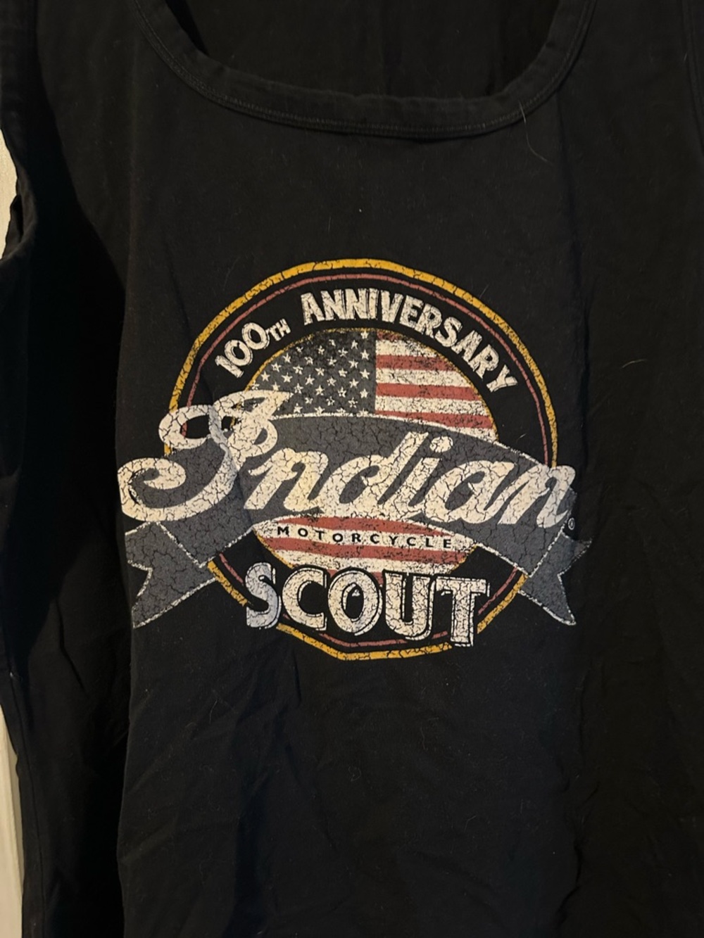 Indian Motorcycle Scout 100th Anniversary Black Tank Top